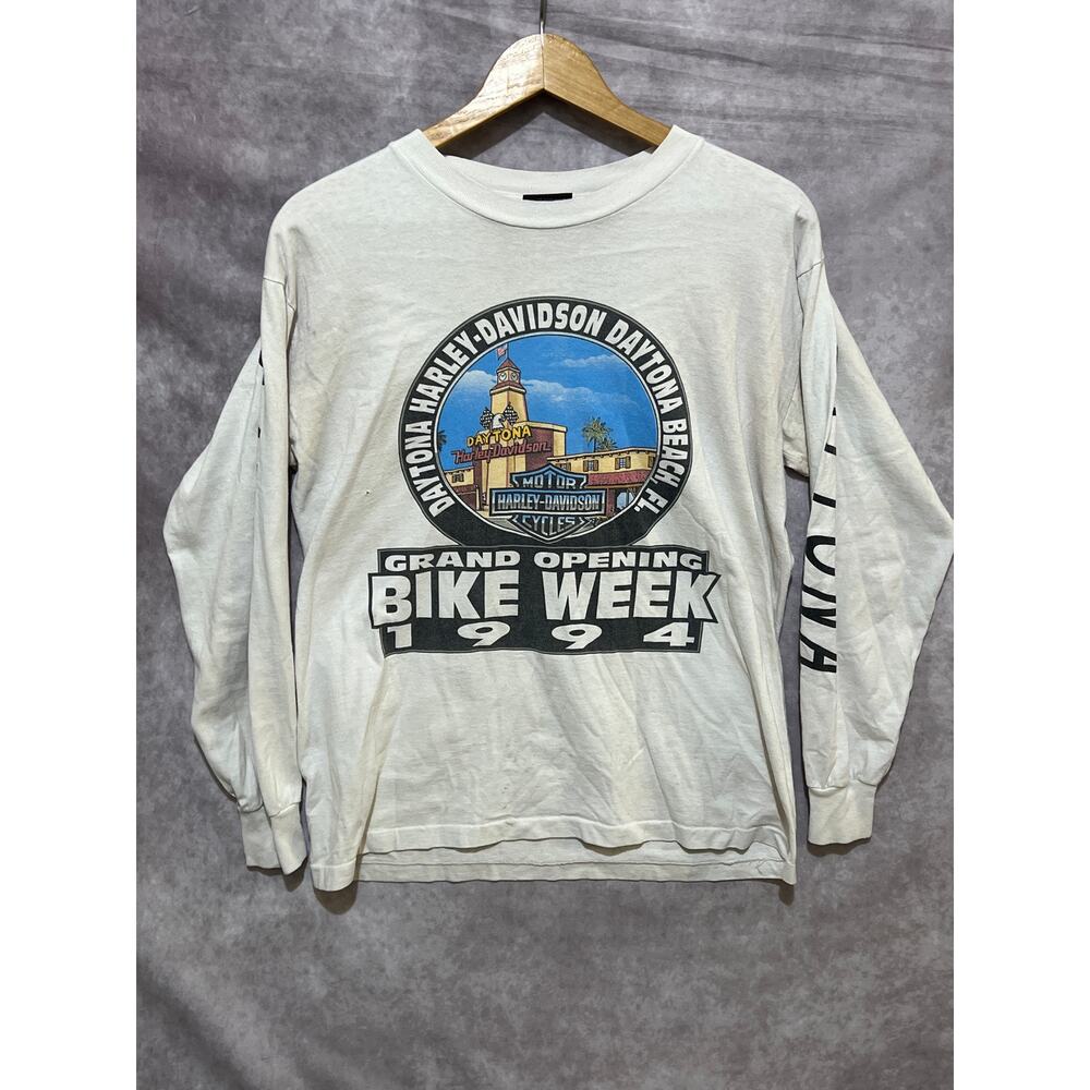 VINTAGE 1994 Harley-Davidson Bike Week Daytona Beach Long Sleeve Made USA size M